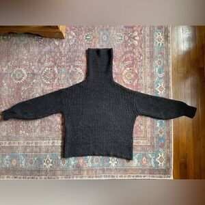 Women’s Small H&M Heavy Warm knit wool blend Black Turtleneck Sweater